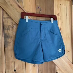 Reef Life Teal Womens Blue Lightweight Gorpcore Beachy Board Shorts, Size M